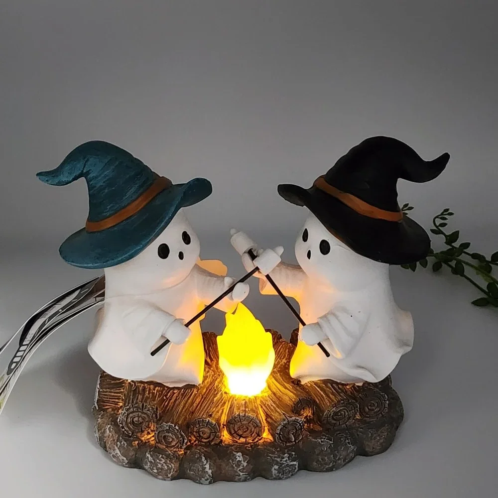 Halloween Ghosts Witches LED Light Up Figurine 7